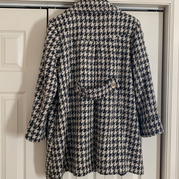 Epic Miss Sixty houndstooth coat with large silver tone buttons size XL - Picture 8 of 10